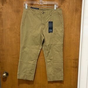 539. FDJ Khaki Casual Stretch Chino Pants
